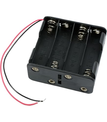 Hilitchi 2x AA Akku-Halter Mit T-Stecker – Für 6 AA Batterien, Kabel 15 Cm