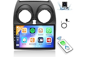 OiLiehu 2+64G Android 13 Autorradio para Nissan Qashqai J10 2006-2013 con Wireless Apple Carplay Android Auto 9 '' Pantalla Táctil con Navi Bluetooth GPS FM RDS WiFi SWC EQ HiFi
