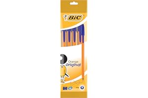 BIC Orange Original Penne a sfera a punta fine (0,8 mm), confezione da 4