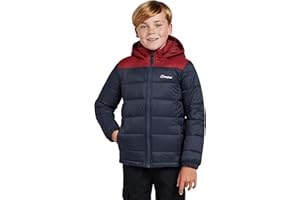 Berghaus Kids' Burham Insulated Jacket with Grown on Hood & 2 Pockets, Lightweight & Water Repellent, Winter Puffer Coat for Boys and Girls, School, Walking, Hiking & Outdoor Recreation Clothing
