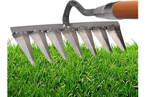 Eteslot Rateau Desherbage, Désherbage Révolutionnaire, Le Rateau Robuste Desherbage, Jardioui Rateau, Râteau pour Déchaumer La Pelouse | Outil Jardinage