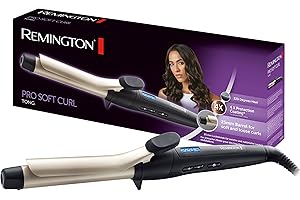 ‎REMINGTON Remington Lockenstab Pro Soft Curl CI6325, 25 mm, antistatische Keramik-Turmalin-Beschichtung, schwarz/creme | 1er Pack