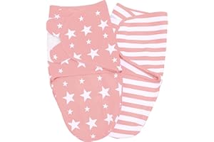 Lilly and Ben® Baby Swaddle Coperta Avvolgente Neonato - S/M o L - Copertina Avvolgente Fascia Nanna - Set di 2