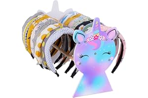 Beinou Headband Holder Unicorno Espositore Organizer Accessori Capelli Porta Cerchietti di Legno per Bambina
