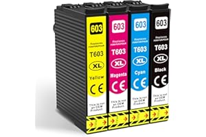 Q-IMAGE 603XL Cartucce d'inchiostro Compatibili per Epson 603 XL per Workforce WF-2810 WF-2820 WF-2830 WF-2840 WF-2845 WF-2870 Expression Home XP-2100 XP-2150 XP-2155 XP-3100 XP-3150 XP-3155 XP-4150