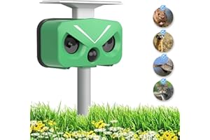 HONGXIAN Repelente Ultrasónico para Gatos, Ahuyentador para Gatos Ultrasonido Repelente para Palomas, Pájaros, Perros, Ratones, Zorros, IP44 Impermeable