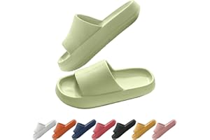 Hoomall Pantoufles Claquettes Femmes Hommes Ultra Doux Claquettes de Douche Antidérapante Confortable Chaussures Slides Eté Chaussons de Piscine Plage Maison Intérieur