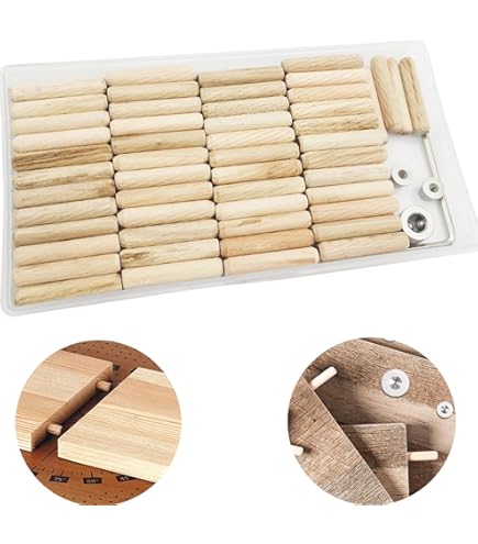 Set Da 508 Tasselli In Legno - 4 Misure Diverse Con Perni Per Tenone | Per Mobili, Riparazioni E Progetti Fai-Da-Te - Foto 9