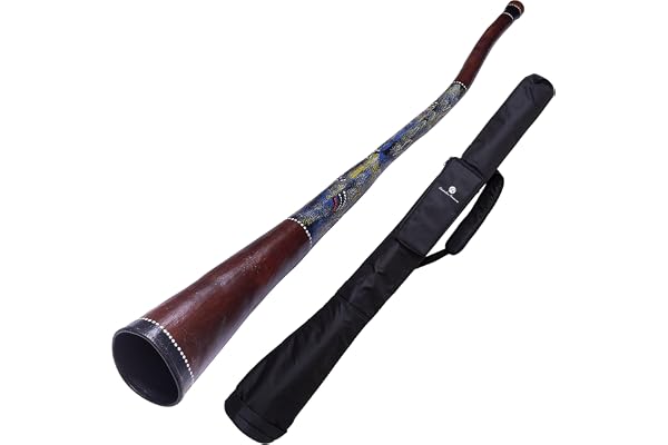Didgeridoo Baked Wood 150 cm – Son chaud, puissant et léger – Sac en nylon inclus
