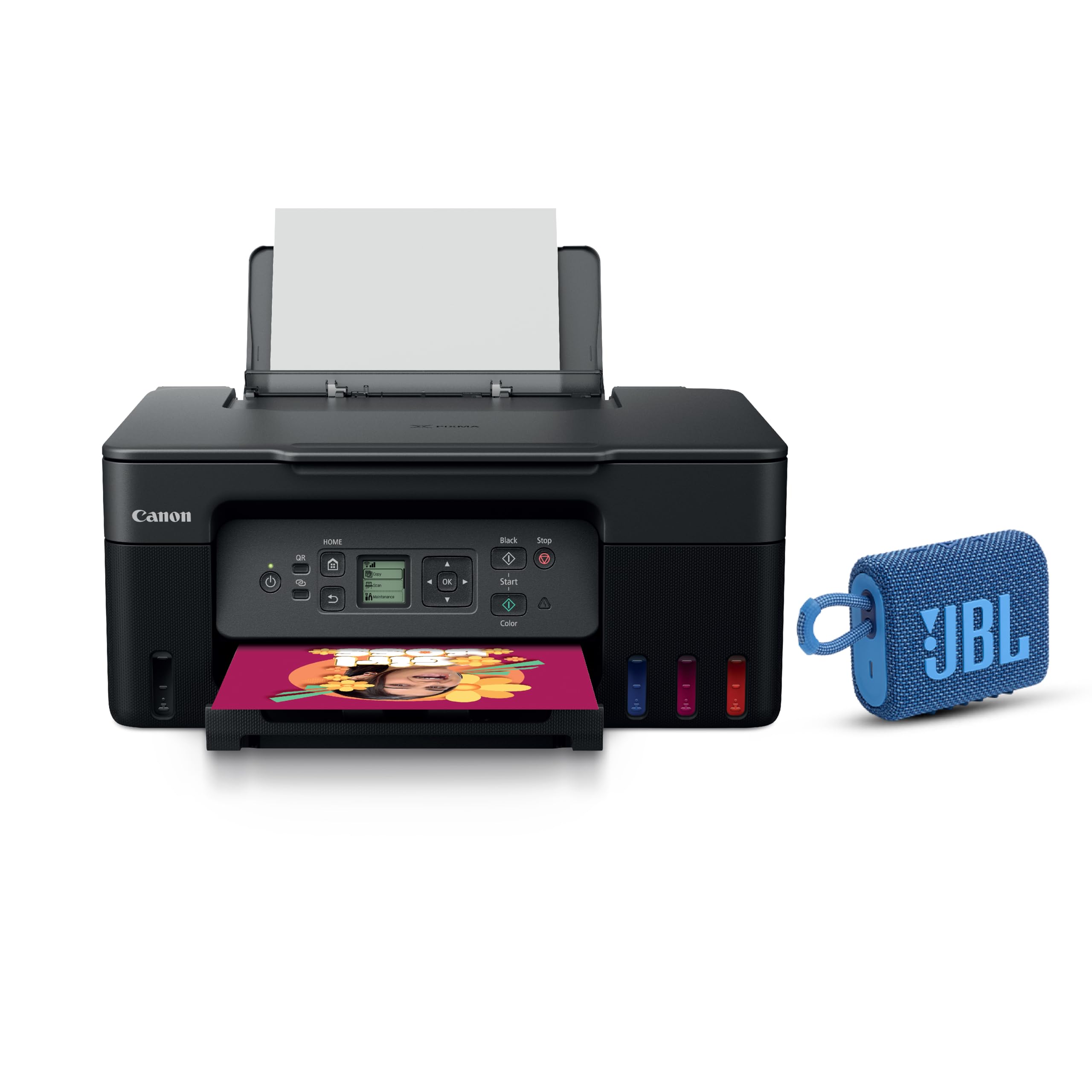 Canon PIXMA MegaTank G3770 BK All-in-one (Print, Scan) WiFi Inktank Colour Printer (Black 6000 Prints & Colour 7700 Prints) f
