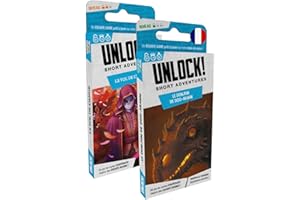 Asmodee - Unlock! Short Adventure – Le Donjon de Doo-Arann + Le Vol de l’Ange - Jeu d' Escape Game - Jeu de Société Stratégique pour Enfants dès 10 Ans - 1 à 6 Joueurs – en Français – Space Cowboys