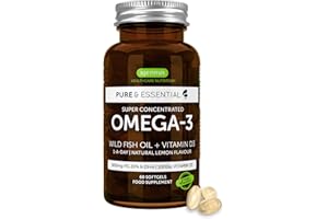 IGENNUS HEALTHCARE NUTRITION Igennus Omega-3 Advanzado Aceite de Pescado y D3 1000 UI, 1 al día, 60 Dosis, Certificado por IFOS, Ácidos Grasos EPA y DHA,Forma de Triglicéridos rTG,de Acción Rápida, Ultrapuro,Sabor Natural a Limón