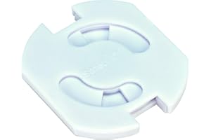 Safety 1st Steckdosen Schutz, Kindersicherung für Babys und Kinder, EU Steckdosenschutz, Drehbare Steckdosensicherung 8er Pack, weiß