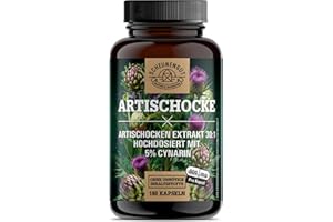 ‎SCHEUNENGUT Artischocken Kapseln Hochdosiert 2400mg -WICHTIG: 30:1 Extrakt (=72000mg reine Artischocke je Tagesdosis) PLUS 5% Cynarin -Artischockenextrakt- Artischocken Kapseln DE SCHEUNENGUT®