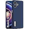 CEDO Redmi 12 (5G) / Poco M6 Pro (5G) Back Cover | Camera Bump Protection & Inner Velvet Fabric Lining | Ultra Slim Matte Soft Rubberised Case Cover (Blue)
