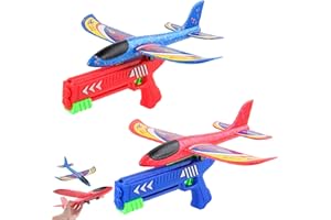 Runup Avions de Jouet, 2 pièces de Polystyrène Aérien Catapulte, Avions de Polystyrène pour Enfants, Jouets d'Avions Spatiaux pour Garçons et Filles, Kits d'Avions Catapulte pour Enfants 5-14 Ans