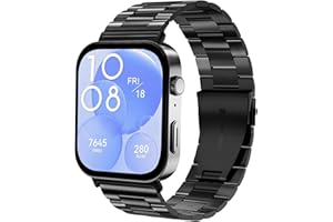 Metall Armbänder Kompatibel mit Huawei Watch Fit 4/4 Pro/Fit 3 Armband, Edelstahl Ersatzarmband für Huawei Fit 4/3 Uhrenarmband für Frauen Männer