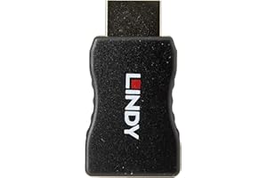 Lindy HDMI 10.2G EDID Emulator, 3840x2160@30Hz support, HDCP Pass-Through, Overcomes EDID Related Problems, Use with PCs and AV Equipment