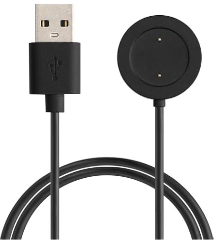 Cavo Di Ricarica Per Amazfit T-Rex, GTR 42/47mm, GTS | 100 Cm Stazione Di Ricarica (Nero)