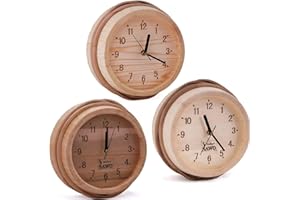 Sawo Sauna Holz Uhr Kiefer, Aspen oder Zeder; Größe: Ø 260 mm