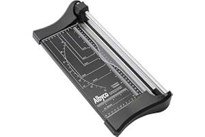 Albyco - Papierschneider A4 Schnittlänge 330 mm - Rollschneider, Schneidemaschine Papier, Schneidegerät, Schneidelineal - RSA4, Bis zu 8 Blatt 80-Gramm Papier - Stahl