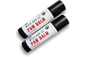 WILD DOG CO Dog Paw Balm Stick, 2 pack bundle, repairs cracked dry paws and pads, itchy paws, hot spots, stop licking, allergies, paw butter, lick safe, made in the UK, 2 x 5g tubes