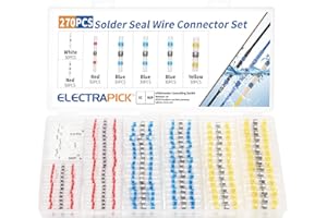 ELECTRAPICK Solder Seal Wire Connectors, 270 pcs Waterproof Solder Wire Connectors Heat Shrink Cable Sleeves Insulated Solder Connectors Electrical Connectors