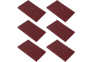 BokWin 3M Scotch Brite 7447 Schleifpads für allgemeine Zwecke, 200 x 125 mm, Rot, 6 Stück