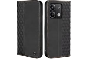 CXTCASE Funda Xiaomi Redmi Note 13, Funda Tapa Libro Movil Carcasa PU Cuero para Xiaomi Redmi Note 13, Tipo Libro Flip Wallet Case, Negro