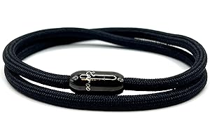 KAROO EARTH JEWELLERY Rope Bracelet | Unisex Braided Paracord Nautical Double Wrap Bracelet with strong Magnetic Clasp | Waterproof surfer bracelet