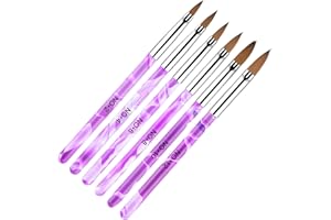 AvoDovA 6 Piece Brush Set for Nail Art, Acrylic Gel Nail Brush Set, Nail Art Nail Pen for Painting, Professional Nail Brush UV Gel Nail Acrylic Brush Nail Art Painting Pen for Gel Nails
