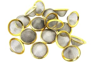 Fenny's Creation Conical Bowl Pipe Screens Gauzes, 20mm Pipe Screens Filters, Pipe Bowl Screens Gauzes, Pipe Smoke Screen Filters (10)
