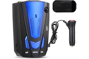 DOYFAY Speed Camera Detectors, 360° Radar Detector for Cars, Car Radar Detector with 360° Real Time Voice Alerts, Quick Reaction, Enhanced Vehicle Safety (blue)