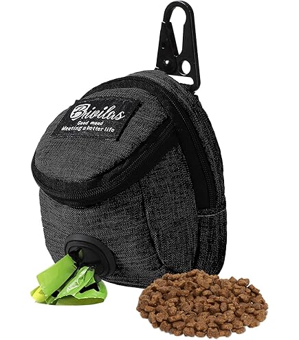 Borsa Addestramento Cani AEMIAO Con Dispenser Snack - Grigio Scuro, Pratica E Multifunzione