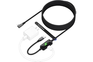 M AMVR AMVR Upgraded Link Cable 16FT for Oculus Quest 2, with Separate Charging Port for Ultra-Durable Power, High Speed Data Transfer USB 3.0 Type A to C Cable for VR Headset Accessories