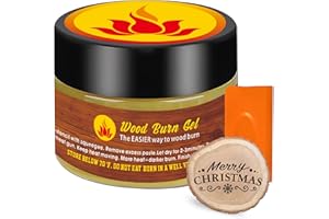 KINTSUKUROI Wooden Burning Paste, 4 OZ Wood Burn Gel with Silicone Squeegee for Crafting, Drawing and DIY Arts, Create Beautiful Art in Minutes, Personalize your craft