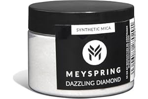 Meyspring Dazzling Diamond - White Glitter Mica Powder - Resin Glitter for Epoxy Resin & Lip Gloss