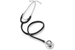 Fonendoscopio adulto de doble campana AARON®, fabricado en acero inoxidable. Diseñado con membrana sensible para una acústica óptima. Color negro. | Estetoscopio