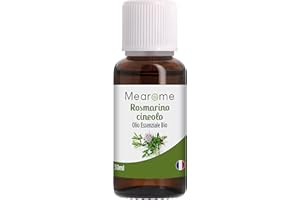 PLASTIMEA Olio Essenziale di Rosmarino Biologico | 100% Puro, Naturale e Edibile | Stimola la Crescita dei Capelli | Aromaterapia | 30 ML | Mearome