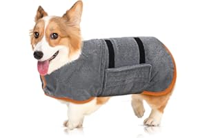 AERZOUSER Peignoir Chien, Serviette pour Chien, Serviette Chien Super Absorbante, Utilizzato per Assorbire Rapidamente L'umidità Dopo Il Bagno Del Cane (S)