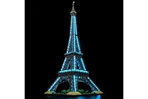 BRIKSMAX Kit d’éclairage à led pour LEGO Architecture La tour Eiffel(version avec télécommande) - Compatible with Lego 10307 Blocs de construction Modèle- Pas inclure l’ensemble Lego