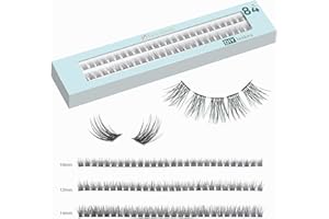 Pestañas Postizas 84 Cluster Pestañas Postizas Individuales DIY Extensiones de Pestañas, Thin Band Cluster Lashes 100% Handmade 10mm 12mm 14mm by Obeyalash (C-2 Mix)