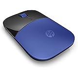HP Z3700 Blue 2.4 GHz USB Slim Wireless Mouse with Blue LED 1200 DPI Optical Sensor, Up to 16 Months Battery Life