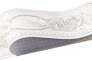 HBOS Adesivo da Parete 3D in PVC con Motivo di Rose Bastone Impermeabile Rimovibile Decorazione per Soggiorno Bagno Cucina