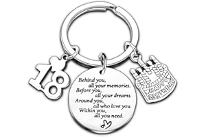 NIMTEVE Birthday Keyring Birthday Gifts Key Ring Gifts For Women Girls Gifts Inspirational Keychain Gifts For Mum Daughter Sister Christmas Gifts