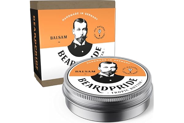BEARDPRIDE Baume à barbe - Tropic Butter - The Original Beard Balm from the Barbershop - Notre baume à barbe est à base de beurre de karité et d'huiles naturelles - Baume à barbe - 28g