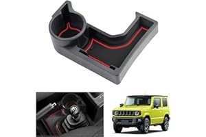 GAFAT Suzuki Jimny 2018-2024 Centre Console Storage Box with Cup Holder, Jimny Armrest Organiser Tray (Red)