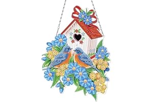 JanFebMar 5D DIY Diamant Painting Ghirlanda Natale Fai da te con Strass Pittura Diamante Corona Natalizia Decorazione da Appendere Ghirlanda Decorativa per Porta