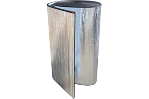 ArmaFlex Duct Plus Aluminium Self-Adhesive Insulation Rollers, Rubber Mat B-s3, d0 Insulation Mats, Insulation (Armaflex Duct Plus Aluminium, 19 mm - 1 m x 1 m)