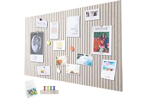 PENBINMALL Große Filz Pinnwand Selbstklebend,120 x 90cm Filzboard,dekorative Pinnwand aus Filz,0,9cm dick,faltbare Fototafel Memotafeln Memo Boards Bulletin Board Wanddekoration für Büro Küche,Helles Kamel
